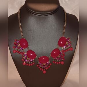 Vintage pink mika necklace